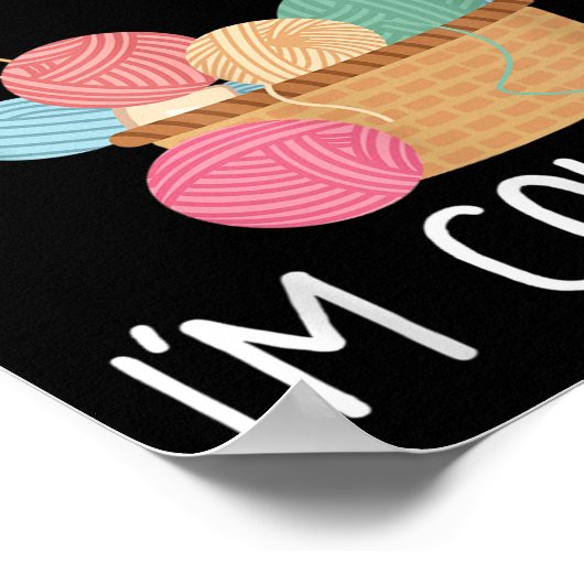 Don't Talk To Me I'm Counting - Funny Knitter Gift Poster (Hoek)