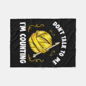 Don't Talk To Me I'm Counting _ Funny Knitting Cro Fleece Deken (Voorkant (Horizontaal))