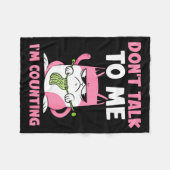 Don't Talk To Me I'm Counting Knitting Yarn Knit K Fleece Deken (Voorkant (Horizontaal))