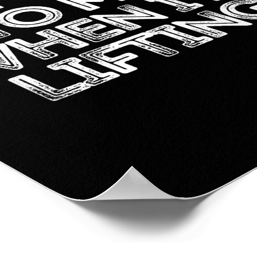 Don't Talk To Me When I'm Lifting  Poster (Hoek)