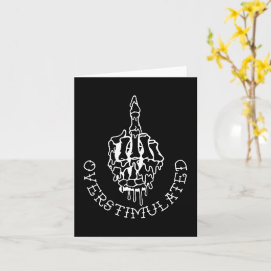 Don't Talk To Me When I'm Overstimulated - Front A Kaart (Gele Bloem)