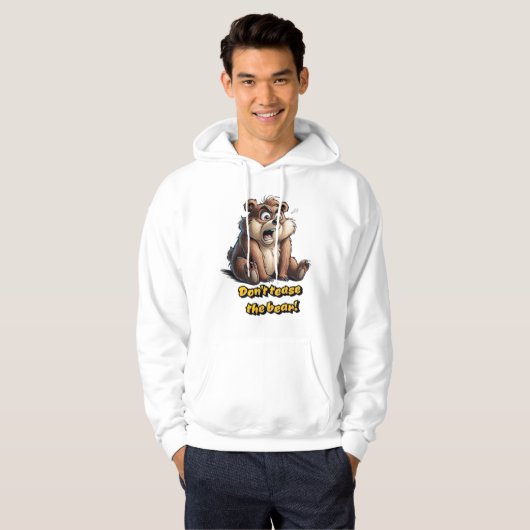 Don't Tease Teddy Bear beroemd gemaakt door Charm Hoodie (Voorkant volledig)