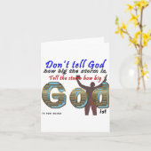 Dont Tell God How Big Your Is Kaart (Gele Bloem)