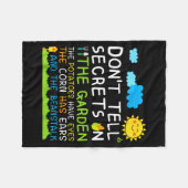 Don't Tell Secret In The Garden Funny Gardener  Fleece Deken (Voorkant (Horizontaal))