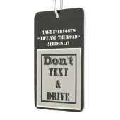 Don't Text Drive Black Silver Neem het leven serie Luchtverfrisser (Links)