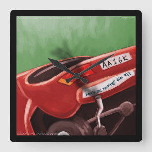 Dont Text & Drive Funny Rick London Wall Clock Vierkante Klok