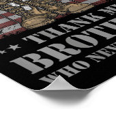 Don't Thank Me Veteran Thank My Brothers Quote Bac Poster (Hoek)