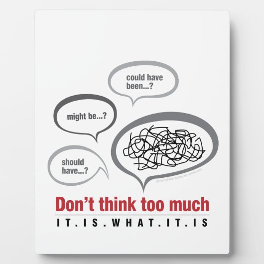 Don't Think Too Much Fotoplaat (Voorkant)