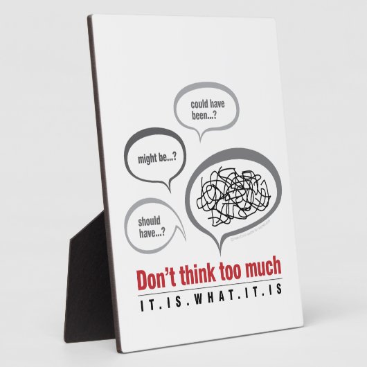 Don't Think Too Much Fotoplaat (Zijkant)