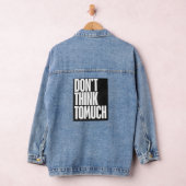 Don't think too much logo on women's denim jacket. jacket (Hangar)