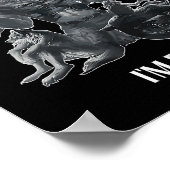 Don't Touch Me Kitten I'm Edging Wolfs Design  Poster (Hoek)