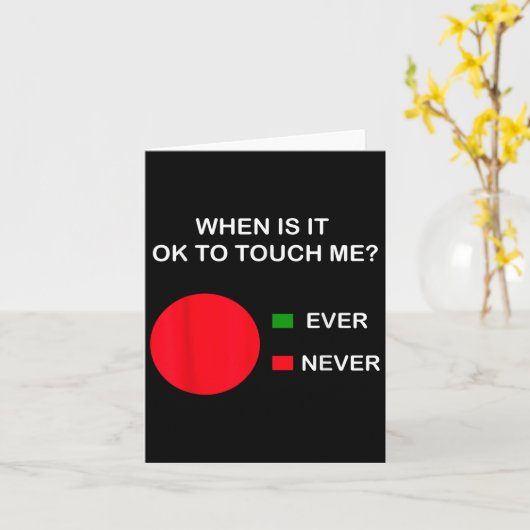 Don't Touch Me - Never Touch Me Circle Graph Intro Kaart (Gele Bloem)