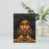 Don't touch my beautiful black hair melanin sista briefkaart (Staand voorkant)