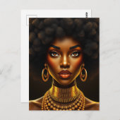 Don't touch my beautiful black hair melanin sista briefkaart (Voorkant / Achterkant)