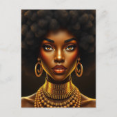Don't touch my beautiful black hair melanin sista briefkaart (Voorkant)
