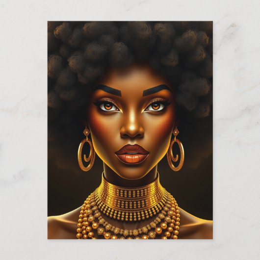 Don't touch my beautiful black hair melanin sista briefkaart (Voorkant)