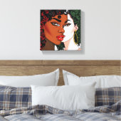 Don't touch my beautiful black hair melanin sista canvas afdruk (Insitu (Slaapkamer))