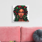Don't touch my beautiful black hair melanin sista canvas afdruk (Insitu (Woonkamer))