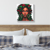Don't touch my beautiful black hair melanin sista canvas afdruk (Insitu (Slaapkamer))