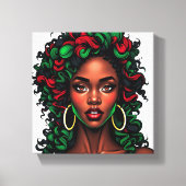 Don't touch my beautiful black hair melanin sista canvas afdruk (Voorkant)