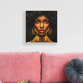 Don't touch my beautiful black hair melanin sista canvas afdruk (Insitu (Woonkamer))