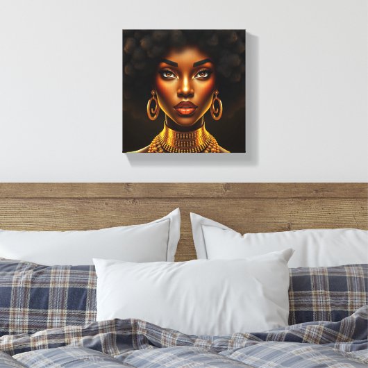 Don't touch my beautiful black hair melanin sista canvas afdruk (Insitu (Slaapkamer))