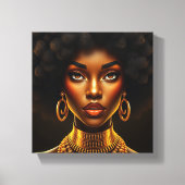 Don't touch my beautiful black hair melanin sista canvas afdruk (Voorkant)