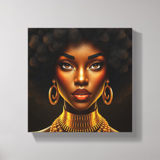 Don't touch my beautiful black hair melanin sista canvas afdruk