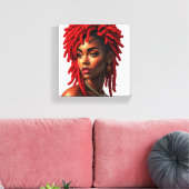 Don't touch my beautiful black hair melanin sista canvas afdruk (Insitu (Woonkamer))