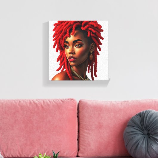 Don't touch my beautiful black hair melanin sista canvas afdruk (Insitu (Woonkamer))