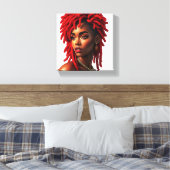 Don't touch my beautiful black hair melanin sista canvas afdruk (Insitu (Slaapkamer))