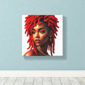 Don't touch my beautiful black hair melanin sista canvas afdruk (Insitu (Houten vloer))
