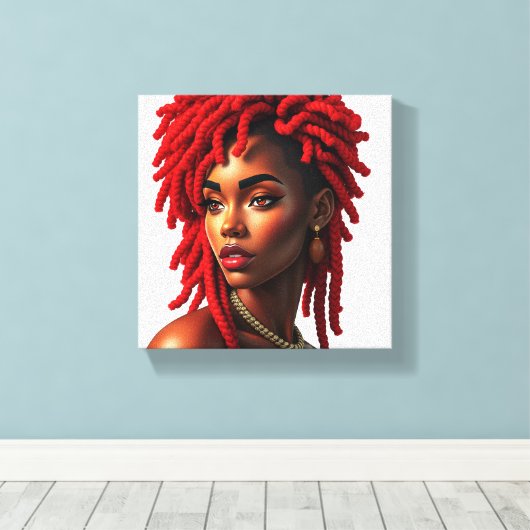 Don't touch my beautiful black hair melanin sista canvas afdruk (Insitu (Houten vloer))