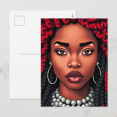 Don't touch my beautiful black hair melanin sista feestdagenkaart (Voorkant / Achterkant)