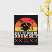 Dont Touch My Drums Shirt Funny Drumming Drummer  Kaart (Gele Bloem)