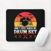 Dont Touch My Drums Shirt Funny Drumming Drummer  Muismat (Met muis)