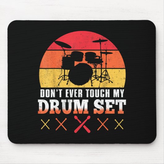 Dont Touch My Drums Shirt Funny Drumming Drummer  Muismat (Voorkant)