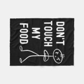 Don't Touch My Food Funny Joke  Fleece Deken (Voorkant (Horizontaal))