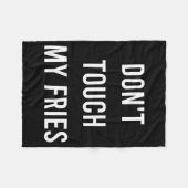 Don't Touch My Fries Funny Junk Fast Food Gag Gift Fleece Deken (Voorkant (Horizontaal))