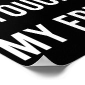 Don't Touch My Fries Funny Junk Fast Food Gag Gift Poster (Hoek)