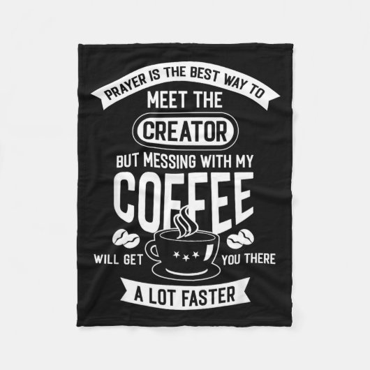 Don't Touch My Morning Coffee Funny Caffeine Quote Fleece Deken (Voorkant)