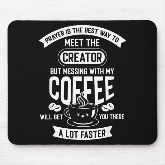 Don't Touch My Morning Coffee Funny Caffeine Quote Muismat (Voorkant)