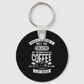 Don't Touch My Morning Coffee Funny Caffeine Quote Sleutelhanger (Voorkant)