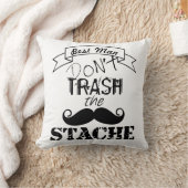 Dont Trash the Stache Mustache Hipster Best Man Kussen (Deken)
