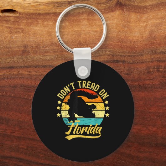Don't Tread On Florida Alligator  Sleutelhanger (Voorkant)