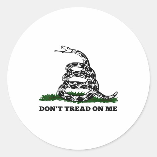 Don't Tread On Me 2nd Amendment Patriotic New Nove Ronde Sticker (Voorkant)