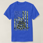 Dont Tread on Me Camo American Flag T-shirt (Design voorkant)