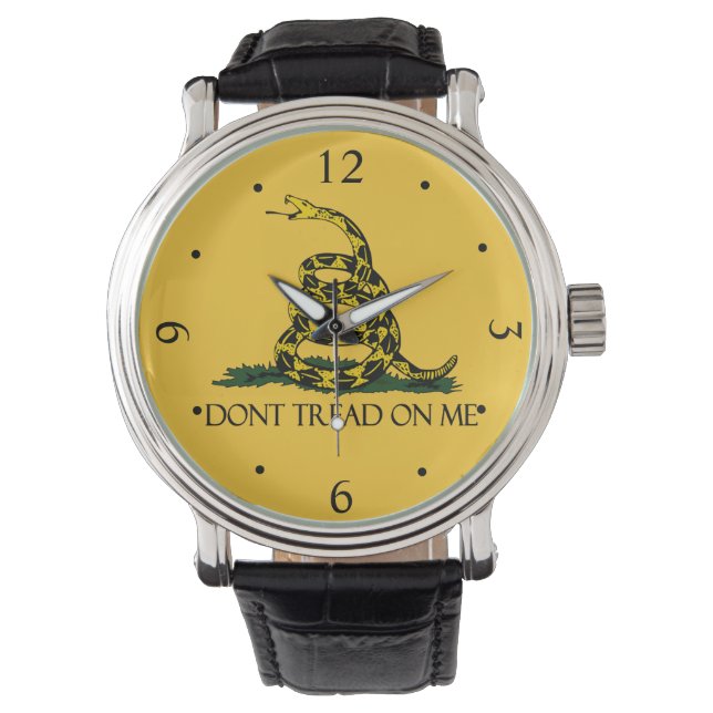 Dont Tread on Me Gadsden Flag Historische Militair Horloge (Voorkant)