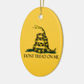 Dont Tread on Me Gadsden Flag Historische Militair Keramisch Ornament (Links)