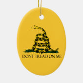 Dont Tread on Me Gadsden Flag Historische Militair Keramisch Ornament (Achterkant)